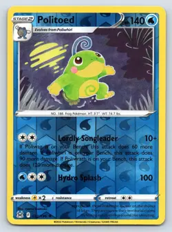 POLITOED 032/196 RARE LOST ORIGIN POKEMON REVERSE HOLO NM - Image 1
