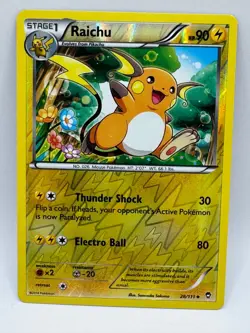 Raichu 28/111 NM/M UC Furious Fists Pokemon Reverse Holo - Image 1
