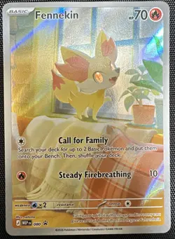 Pokemon - Fennekin MEP 080 Illustration Rare Black Star Promo Chaos Rising - Image 2
