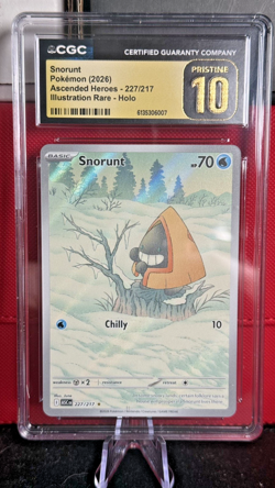 CGC PRISTINE 10 Pokemon Snorunt 227/217 Ascended Heroes IR ENGLISH - Image 1