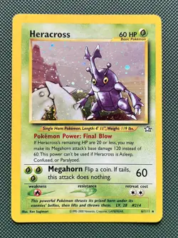 SWIRL Pokemon TCG - Heracross - 6/111 - Neo Genesis - Holo MP/LP - Image 1