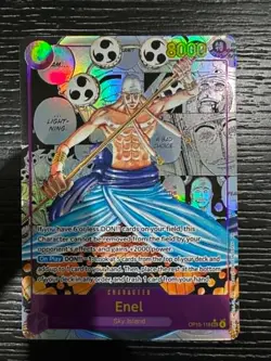 One Piece TCG Enel OP15-118 SEC Manga Alternate Art (Pack Fresh) - Image 1
