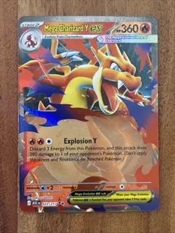 Pokemon TCG Mega Charizard Y Ex 022/217 Ascended Heroes Double Rare NM Card - Image 1