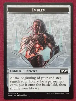 Magic The Gathering 2019 CORE SET M19 TEZZERET ARTIFICE MASTER EMBLEM card MTG - Image 1