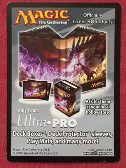 Magic The Gathering DRAGONS OF TARKIR NARSET TRANSCENDENT EMBLEM token card MTG - Image 2