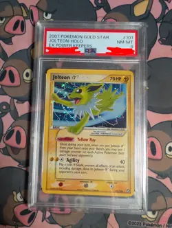 Pokemon 2007 Gold Star Jolteon-Holo EX Power Keepers PSA 8 - Image 1