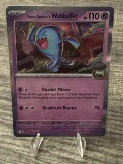 Team Rocket's Wobbuffet 082/182 Holo Rare Destined Rivals Pokemon TCG NM - Image 1