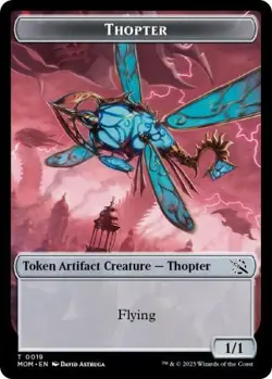 MTG March of the Machine - Thopter 1/1 & Spirit 1/1 [Token] (Foil) - Image 1