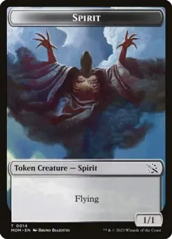 MTG March of the Machine - Thopter 1/1 & Spirit 1/1 [Token] (Foil) - Image 2