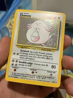 Chansey 3/102 Pokemon Base Set Unlimited Holo Rare Card WOTC NM - Image 5