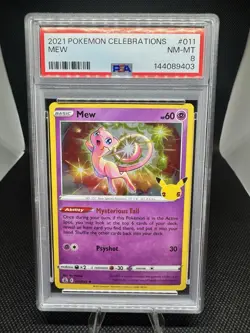 2021 POKEMON CELEBRATIONS MEW PSA 8 - Image 1