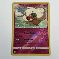 Pokemon TCG Whimsicott 148/236 SM-Cosmic Eclipse Reverse Holo Pack Fresh / NM - Image 1