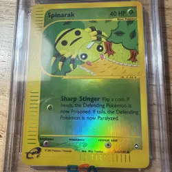 2003 POKEMON AQUAPOLIS #111 SPINARAK-REVERSE FOIL PSA 8 - Image 2
