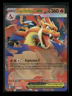 Mega Charizard Y ex 022/217 Ascended Heroes NM/M Pokemon - Image 1