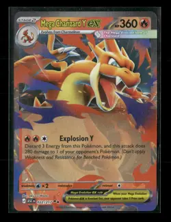 Mega Charizard Y ex 022/217 Ascended Heroes NM/M Pokemon - Image 1