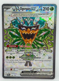 Pokemon Twilight Masquerade - Teal Mask Ogerpon EX 190/167 - Ultra Rare - NM/M - Image 1