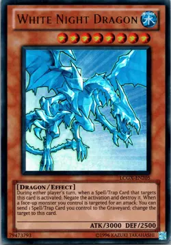 Yugioh White Night Dragon LCGX-EN205 Ultra Rare NM - Image 1