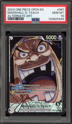 One Piece CCG Marshall.D.Teach Alternate Art OP09-081 PSA 10 Gem Mint - Image 1