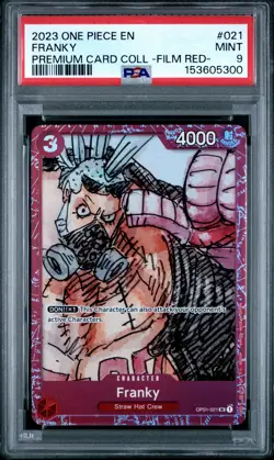 2023 ONE PIECE PREMIUM CARD COLLECTION -ONE PIECE FILM RED- #021 FRANKY PSA 9 - Image 1