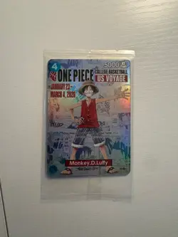 One Piece Monkey D. Luffy US Voyage College Basketball Card — Ungraded, Near Min - Image 2