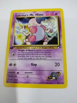 Nm Pokemon Card - Sabrina's Mr. Mime Gym Heroes 94/132 Common 1st Edition - Image 2