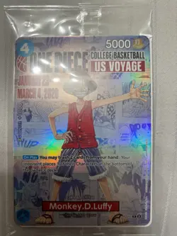 Monkey D. Luffy College Basketball Anime Card Collectible - Image 1