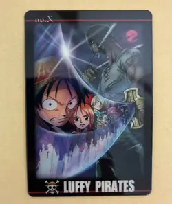 PREORDER Luffy Pirates No.X Japanese One Piece Vintage Gummy Card Bandai 2004 - Image 1