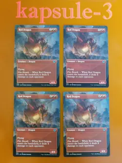 4x Red Dragon | Borderless | Forgotten Realms | MTG Magic Cards - Image 1