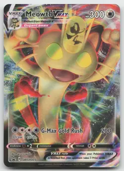 Meowth VMAX Promo Holo SWSH: Sword & Shield Cards SWSH005 MP - Image 1