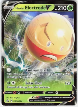 Hisuian Electrode V SWSH294 Holo Promo Sword & Shield Promo Pokemon Near Mint - Image 1