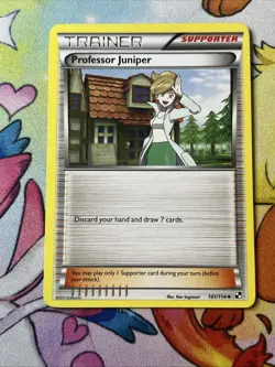 Professor Juniper 101/114 Uncommon Trainer Black & White Base Pokemon LP - Image 1