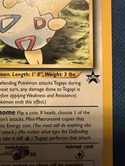 1995 Pokemon Black Star Promo Mew & Togepi - Image 4