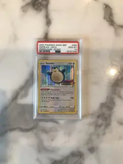 Pokemon 2020 Prerelease-STAFF SNORLAX Vivid Voltage Holo PSA 10 #SWSH068 - Image 1