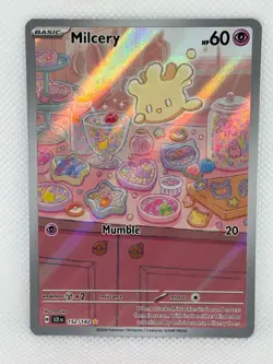 Pokemon Stellar Crown - Milcery 152/142 - Illustration Rare - NM/M Condition - Image 1