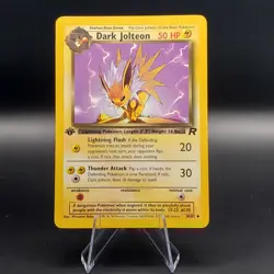 Pokemon: Team Rocket 1st Edition Dark Jolteon 38/82 Vintage LP - Image 1