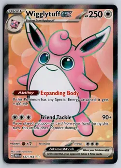 Wigglytuff ex 187/165 Ultra Rare 151 Pokemon Near Mint - Image 1
