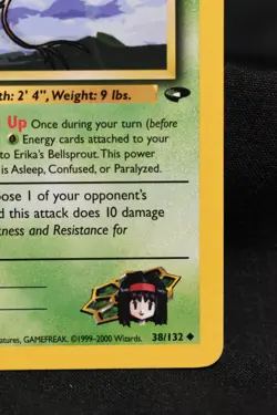 Erika's Bellsprout 38/132 NM Mint Gym Challenge Regular Uncommon Pokemon TCG - Image 4