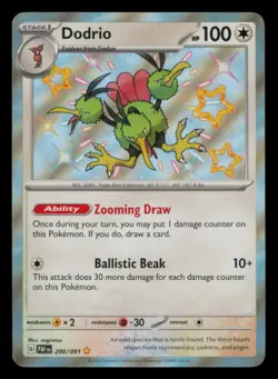 Dodrio 200/091 Shiny Rare Paldean Fates Pokemon Near Mint - Image 1