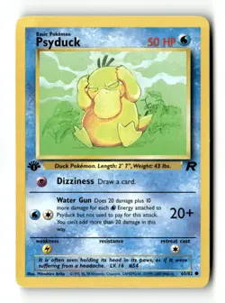 Psyduck 65/82 Common Team Rocket Pokemon 1st Edition Lightly Played - Image 1
