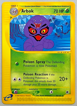 Pokemon Arbok #35/165 Non-Holo Rare - 2002 Expedition Base Set - NM to MT Cond.! - Image 1