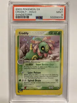 Pokemon TCG Cradily EX Sandstorm 3 Reverse Holo Holo Rare PSA 9 - Image 1