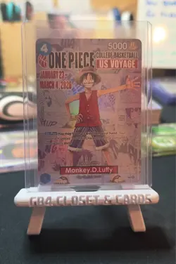 Monkey.D.Luffy (055) (College Basketball US Voyage) P-055 One Piece Promotion... - Image 1