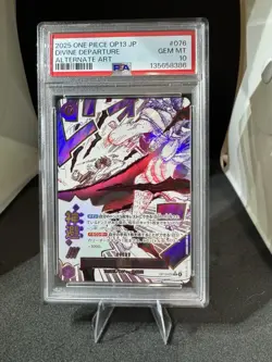 One Piece Divine Departure (JP) (Alt Art) OP13-076 Carrying On His Will PSA 10 - Image 1