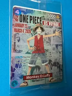 One Piece Monkey D Luffy P-055 US Voyage Illinois Basketball Promo-SEALED 2026 - Image 3