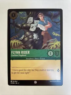 1x Lorcana Flynn Rider Confident Vagabond Foil NM/M Disney - Image 1