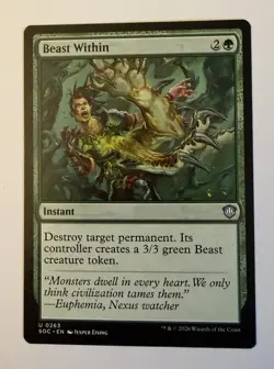 Beast Within #263 (NM) Commander: Secrets of Strixhaven SOC Magic MTG - Image 1