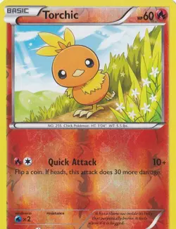 TORCHIC 12/111 REVERSE HOLO POKEMON XY FURIOUS FISTS - Image 1
