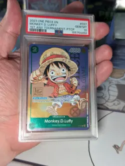 2023 One Piece P-037 Monkey D. Luffy 1st Anniversary Tournament Promo PSA 10 - Image 1