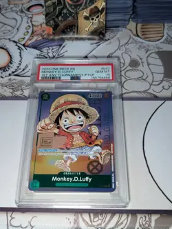 2023 One Piece P-037 Monkey D. Luffy 1st Anniversary Tournament Promo PSA 10 - Image 4