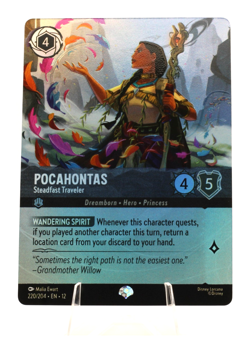 Pocahontas Steadfast Traveler Lorcana Wilds Unknown Epic Holofoil NM 220/204 - Image 2